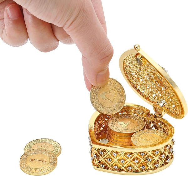 Juego de Monedas de Boda Inglesas de Oro ® - Arras de Boda - Juego de Monedas de Unidad de Boda 