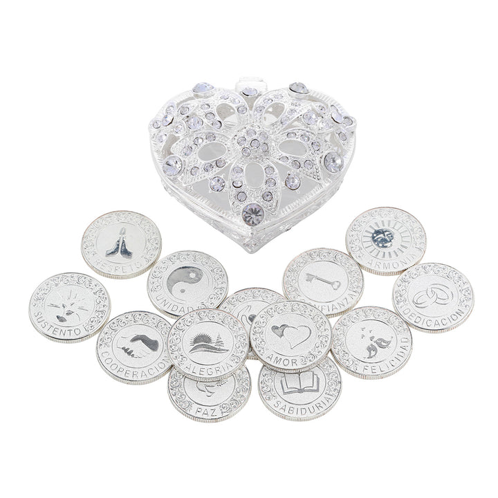 Spanish Silver Charming Heart Box with Crystal